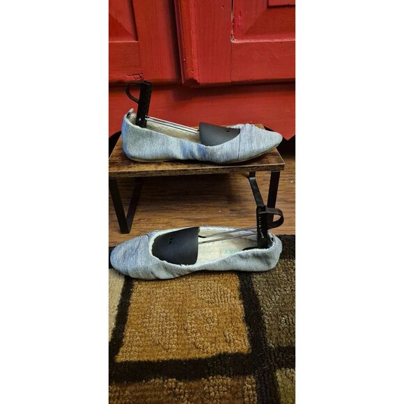 Y2K Roxy 9.5 Heather Gray Slip on Flats Shoe Fleece Lind Comfort Toe Grommet EUC - Picture 2 of 8